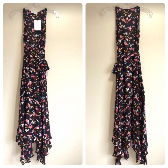A.L.C Roslyn Silk Multi Print Dress Sz 14 NWT - Picture 6 of 6